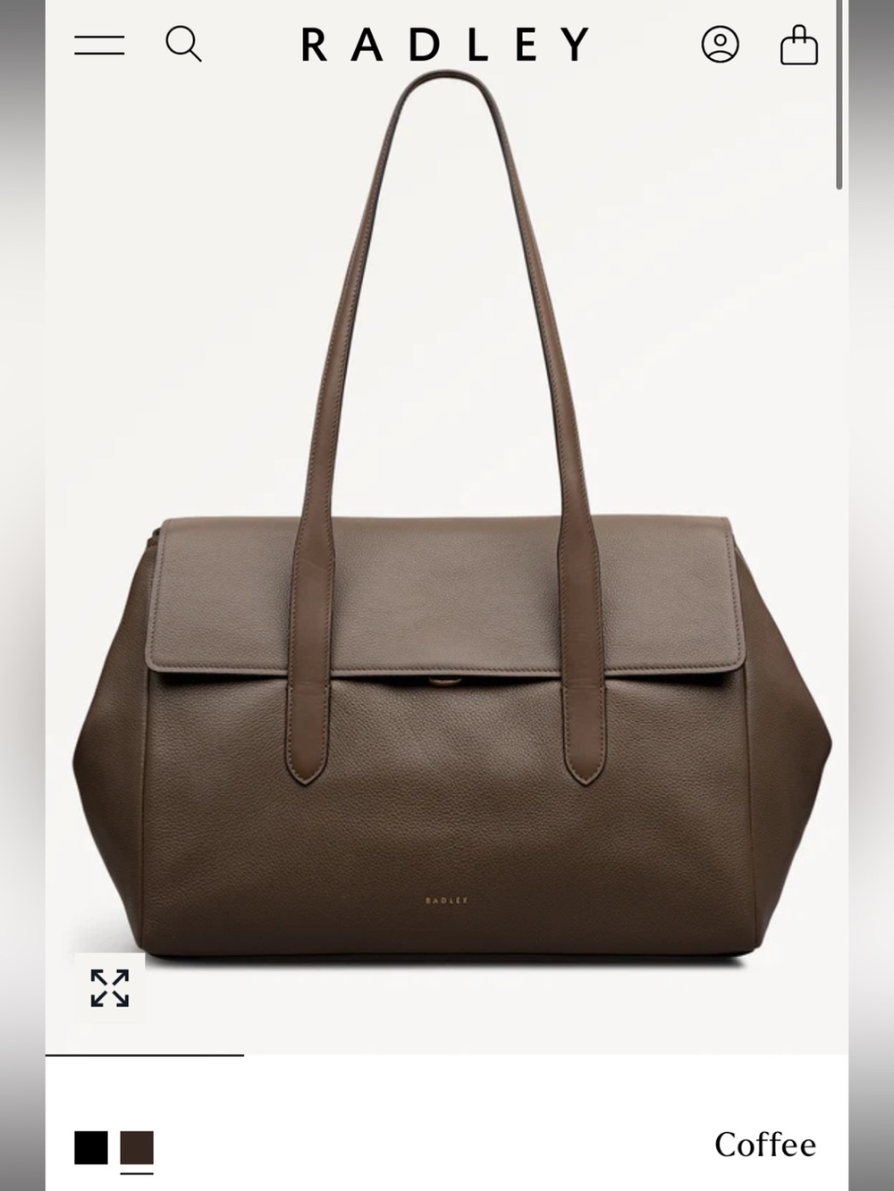 RADLEY LONDON Coffee Brown Leather Tote